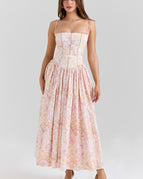 Peach Floral Print / 2XS