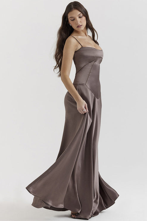 Women Black Tie Lace Up Corset Back Maxi Dress - product image 23