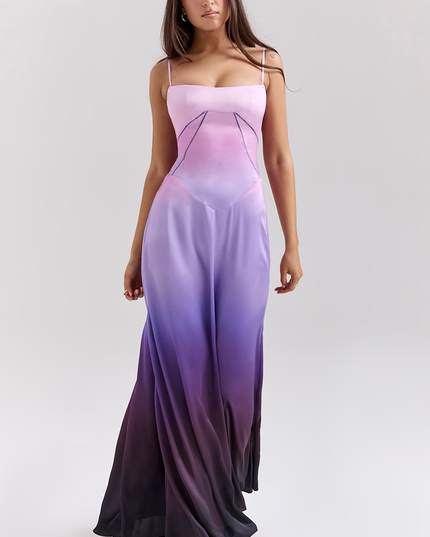 Women Black Tie Lace Up Corset Back Maxi Dress - product image 26