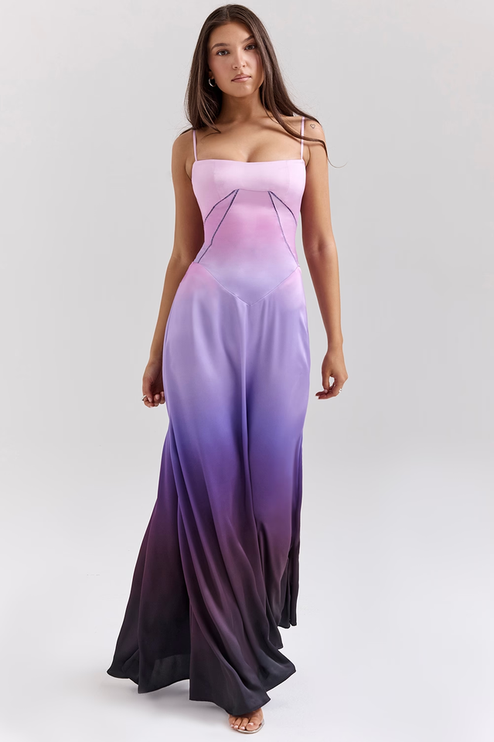 Women Black Tie Lace Up Corset Back Maxi Dress - product image 26
