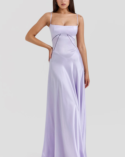 Women Black Tie Lace Up Corset Back Maxi Dress - product image 30