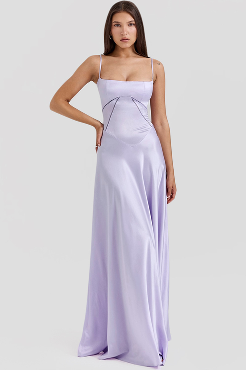 Women Black Tie Lace Up Corset Back Maxi Dress - product image 30