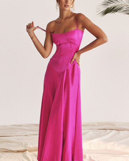 Women Black Tie Lace Up Corset Back Maxi Dress - product image 14