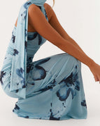 Blue Black Floral / S