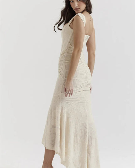 Women Formal Pink Square Neck Ruched Maxi Dress - product image 16