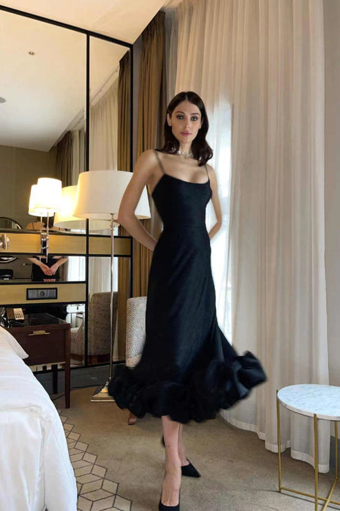 Women Graduation Scoop Neck Flounce Midi Dress - product image 17