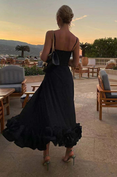 Women Graduation Scoop Neck Flounce Midi Dress - product image 19
