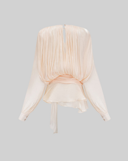 Women Long Sleeve Tie Waist Ruffled Mini Dress - product image 3