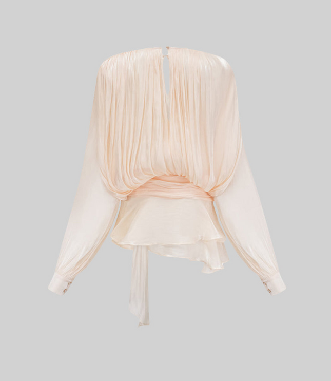 Women Long Sleeve Tie Waist Ruffled Mini Dress - product image 3