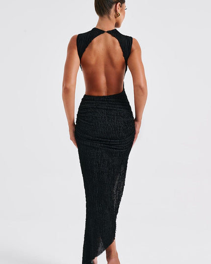 Women Sleeveless Cut Out Ruched Knit Midi Dress - product image 15