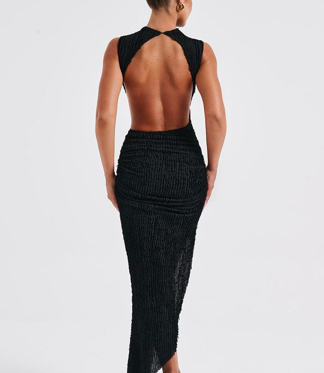 Women Sleeveless Cut Out Ruched Knit Midi Dress - product image 15