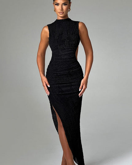 Women Sleeveless Cut Out Ruched Knit Midi Dress - product image 18