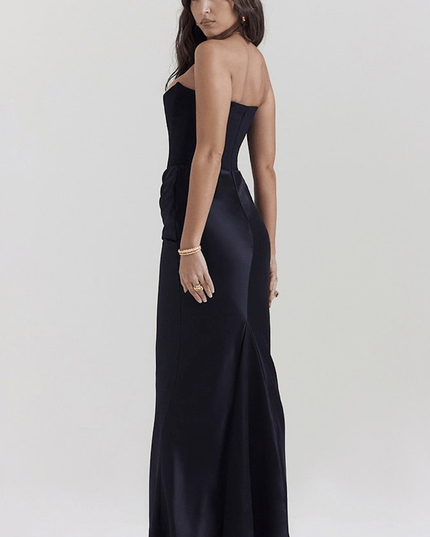 Women Strapless Corset Draped Maxi Dress - product image 2