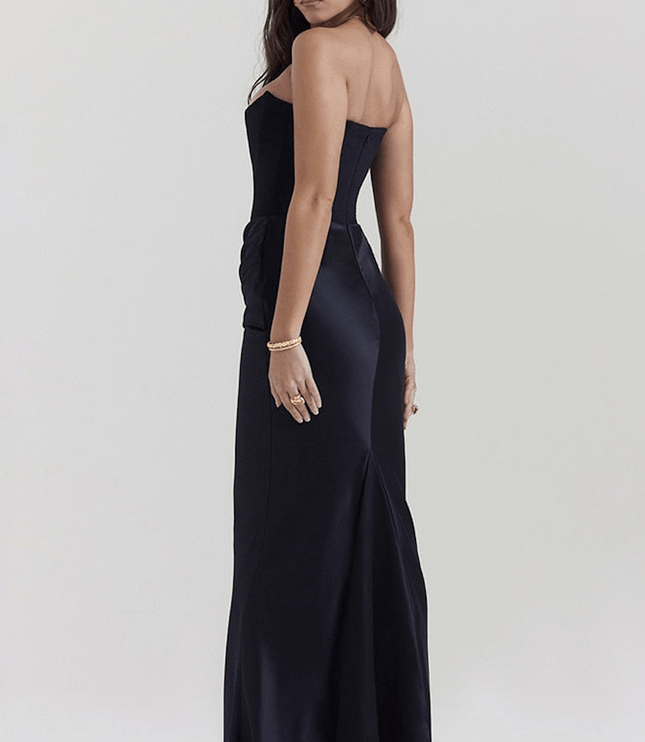 Women Strapless Corset Draped Maxi Dress - product image 2