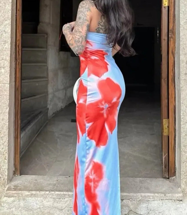 Women Strapless Floral Print Maxi Dress - product image 14