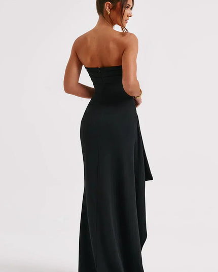 Women Strapless Side Split Ruched Maxi Dress - product image 9
