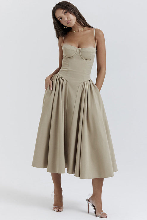 Women Sweetheart Neck Midi Dress with Pockets Midi Dress - product image 10