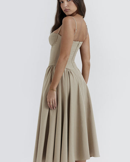 Women Sweetheart Neck Midi Dress with Pockets Midi Dress - product image 12