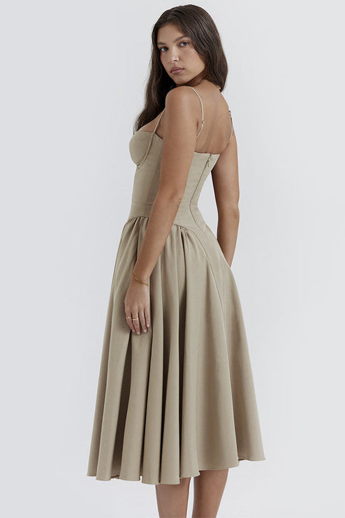 Women Sweetheart Neck Midi Dress with Pockets Midi Dress - product image 12