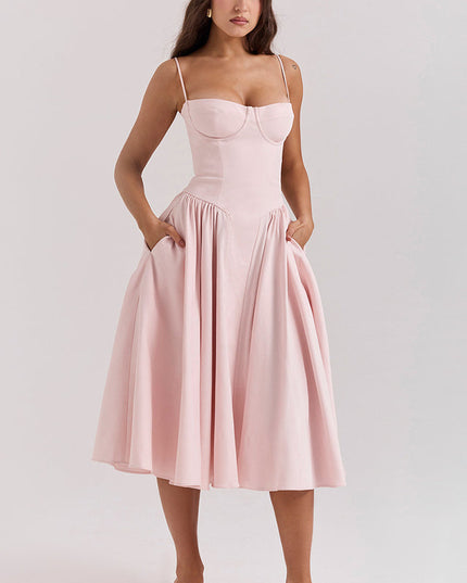 Women Sweetheart Neck Midi Dress with Pockets Midi Dress - product image 21