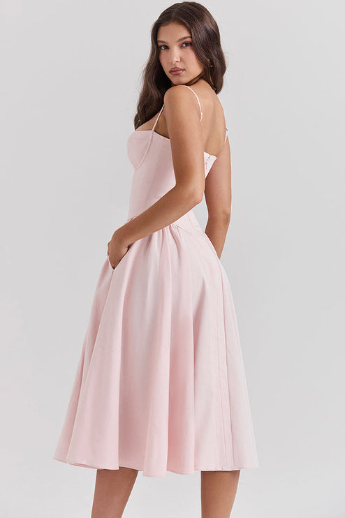 Women Sweetheart Neck Midi Dress with Pockets Midi Dress - product image 24