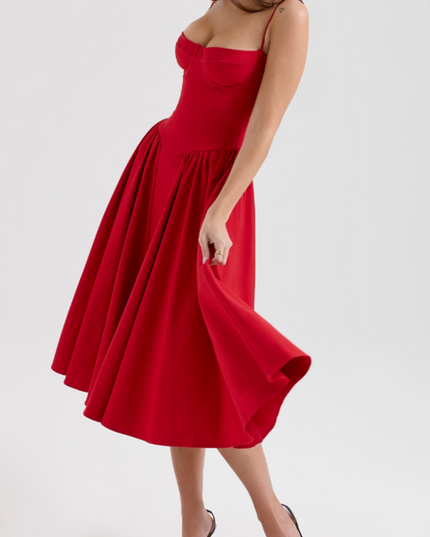 Women Sweetheart Neck Midi Dress with Pockets Midi Dress - product image 32
