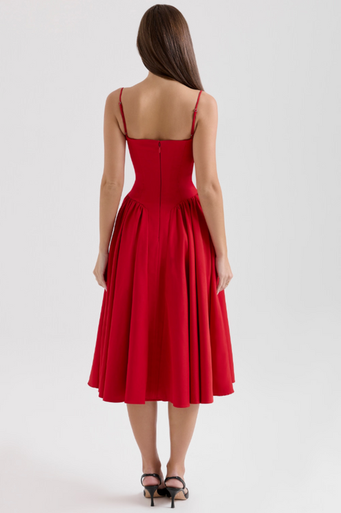 Women Sweetheart Neck Midi Dress with Pockets Midi Dress - product image 33
