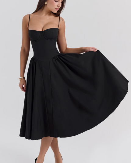 Women Sweetheart Neck Midi Dress with Pockets Midi Dress - product image 39