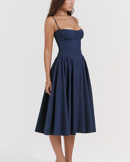 Women Sweetheart Neck Midi Dress with Pockets Midi Dress - product image 4