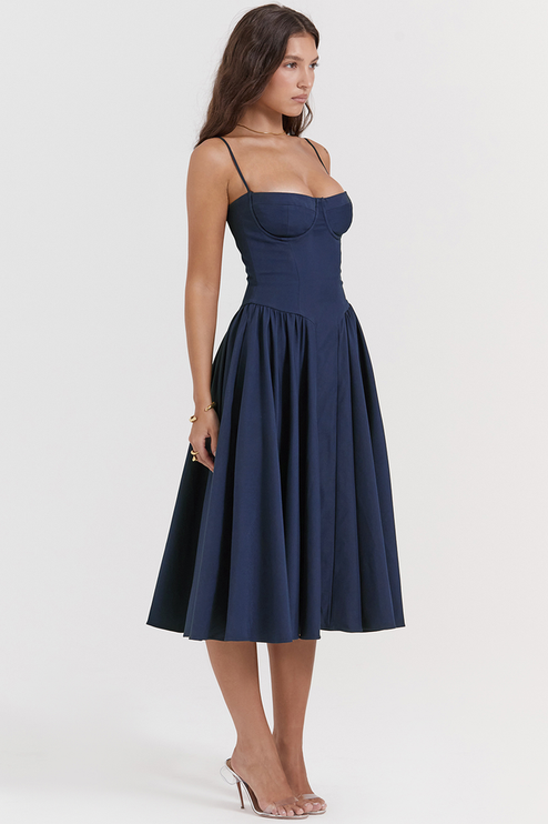 Women Sweetheart Neck Midi Dress with Pockets Midi Dress - product image 4
