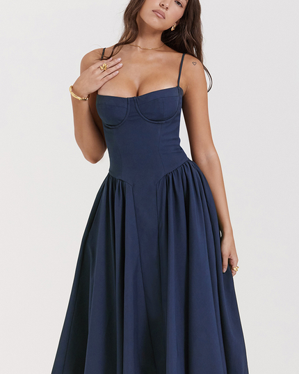 Women Sweetheart Neck Midi Dress with Pockets Midi Dress - product image 6