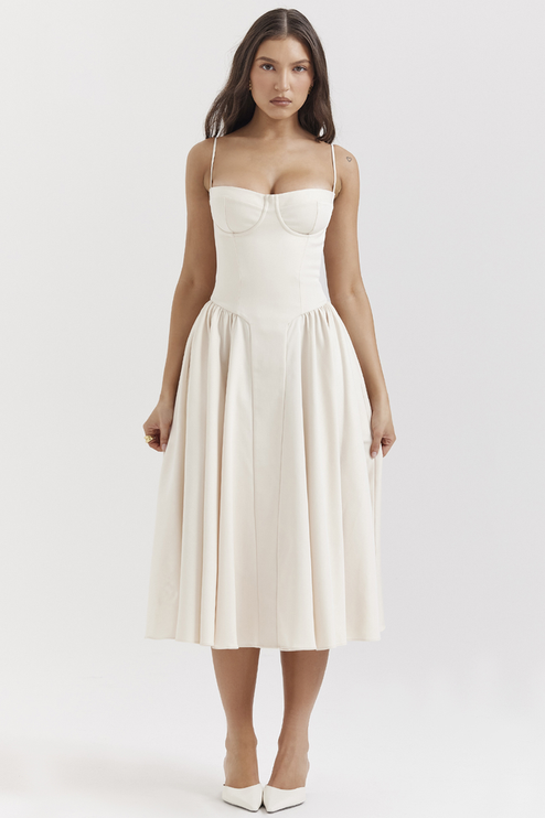 Women Sweetheart Neck Midi Dress with Side Pockets Midi Dress - product image 15