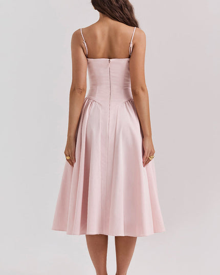 Women Sweetheart Neck Midi Dress with Side Pockets Midi Dress - product image 22