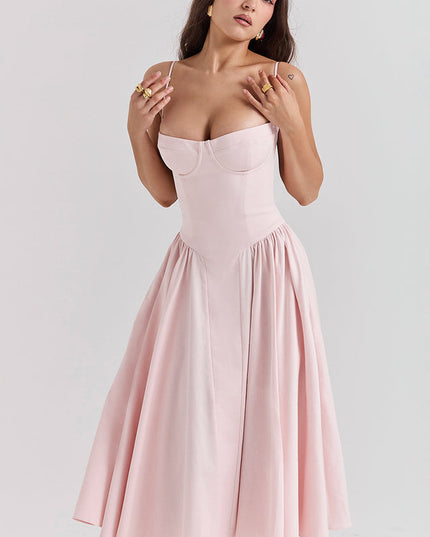 Women Sweetheart Neck Midi Dress with Side Pockets Midi Dress - product image 23