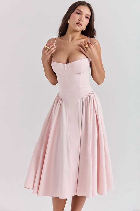 Women Sweetheart Neck Midi Dress with Side Pockets Midi Dress - product image 23