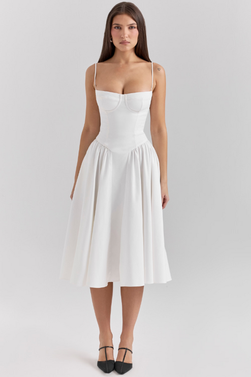 Women Sweetheart Neck Midi Dress with Side Pockets Midi Dress - product image 34