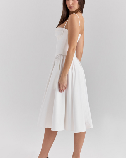 Women Sweetheart Neck Midi Dress with Side Pockets Midi Dress - product image 36
