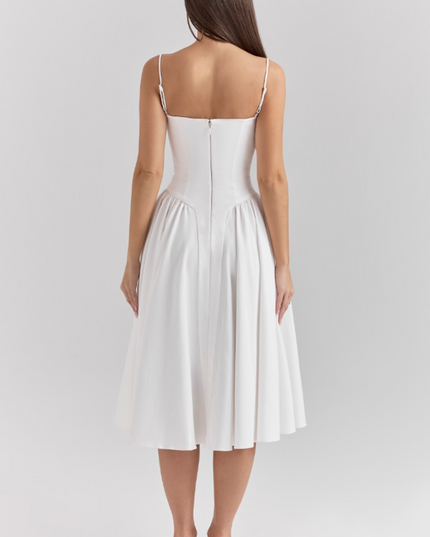 Women Sweetheart Neck Midi Dress with Side Pockets Midi Dress - product image 37