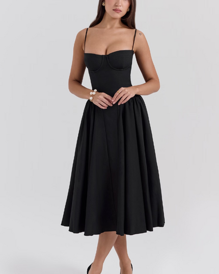 Women Sweetheart Neck Midi Dress with Side Pockets Midi Dress - product image 38